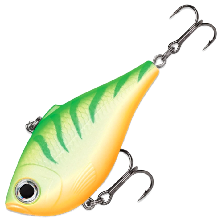 Rapala Rippin Rap Vaappu 9g 5cm, väri Green Tiger UV: vihreä selkä, tummat raidat ja oranssi vatsa
