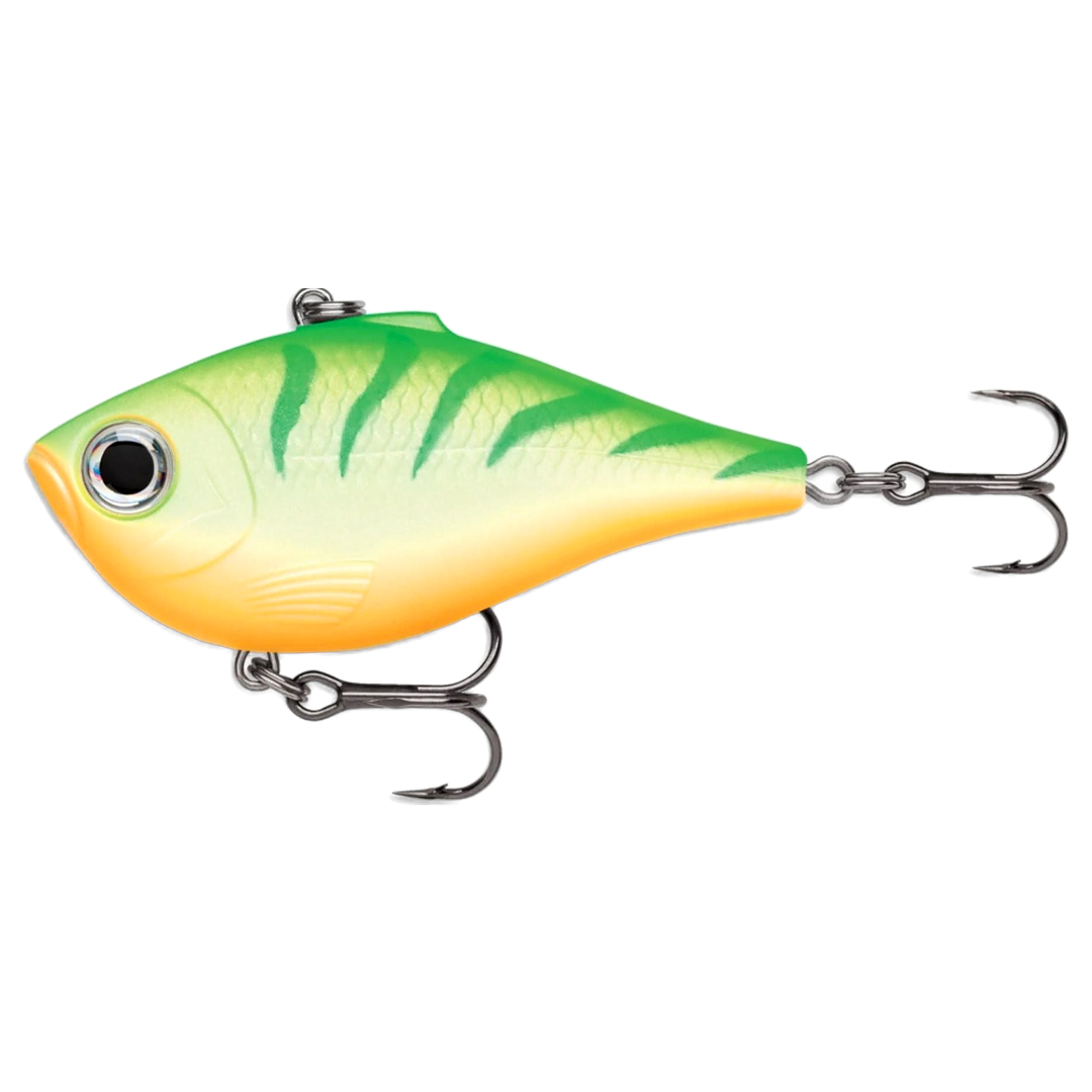 Rapala Rippin Rap Vaappu 9g 5cm Green Tiger UV sivulta, pää vasemmalla