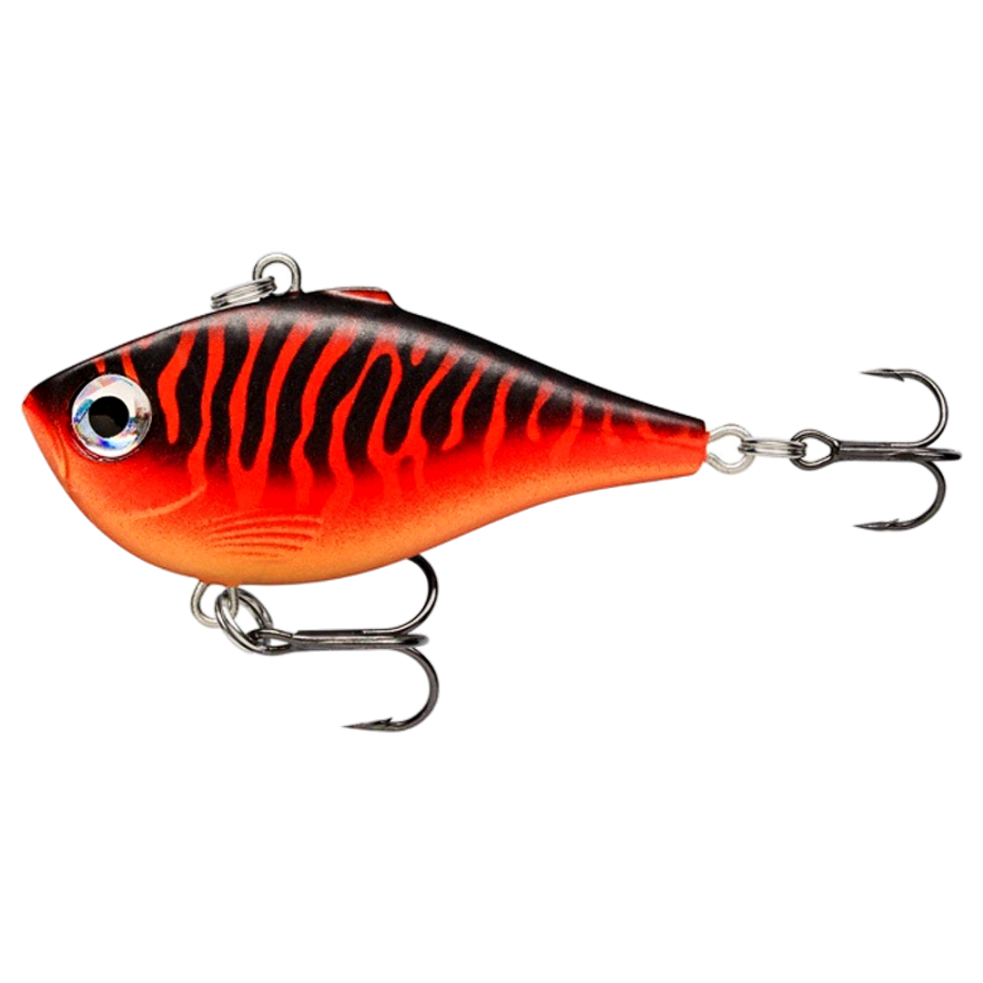 Rapala Rippin Rap Vaappu 9g 5cm Matte Black Red UV sivulta, pää vasemmalla