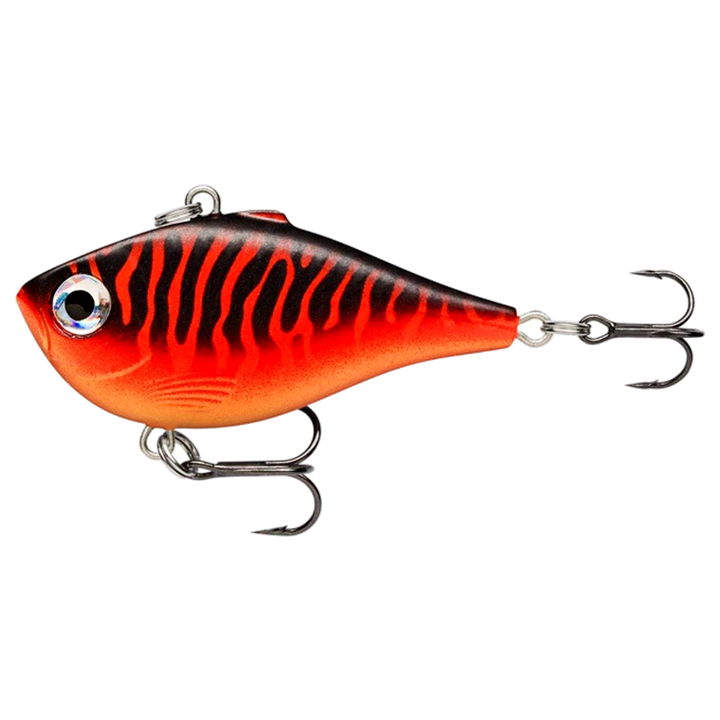 Rapala Rippin Rap Vaappu 9g 5cm Matte Black Red UV sivulta, pää vasemmalla