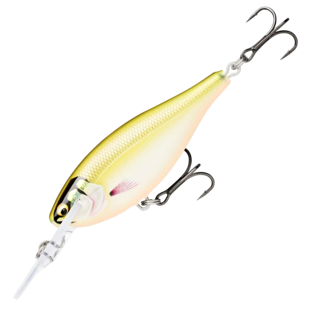 Rapala Shad Rap Elite Vaappu 5.5cm 7g, väri Gilded Haymaker: oliivinvihreä selkä ja kellertävä kylki