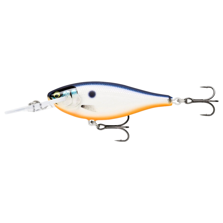 Rapala Shad Rap Elite Vaappu 5.5cm 7g Gilded Pearl Shad sivulta, pää vasemmalla