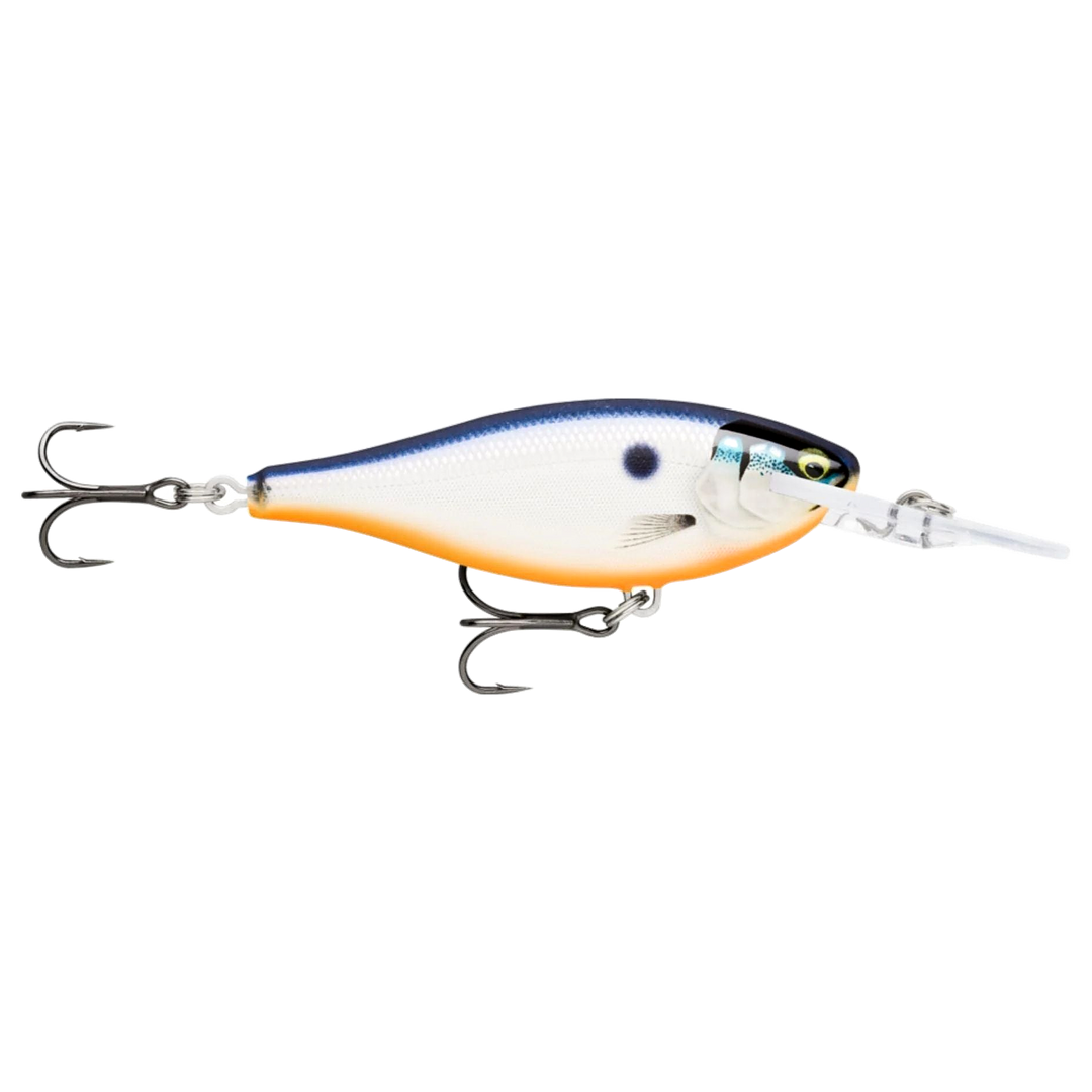 Rapala Shad Rap Elite Vaappu 5.5cm 7g Gilded Pearl Shad sivulta, pää oikealla