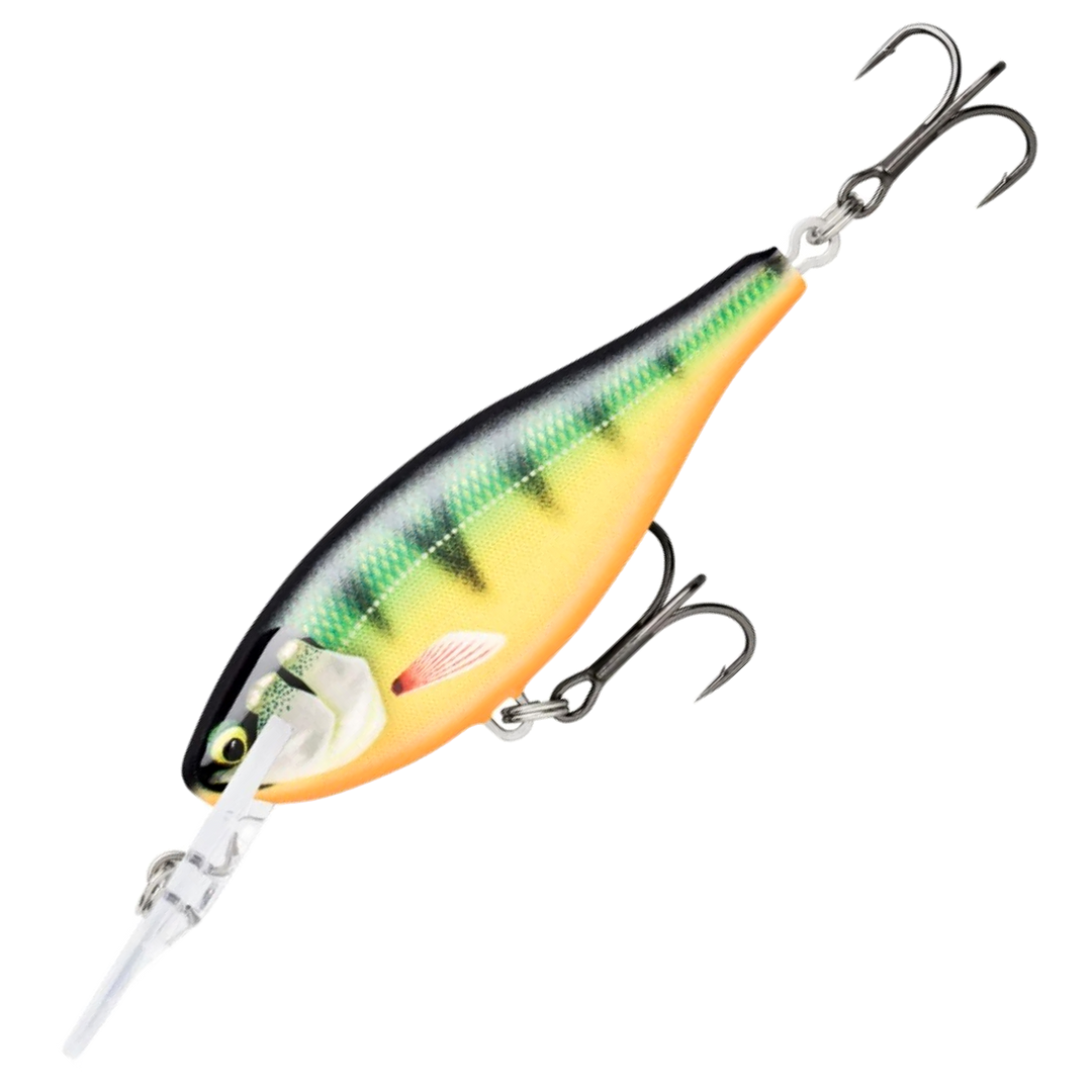 Rapala Shad Rap Elite Vaappu 5.5cm 7g, väri Gilded Perch: vihreä selkä, mustat poikkiraidat ja oranssi vatsa