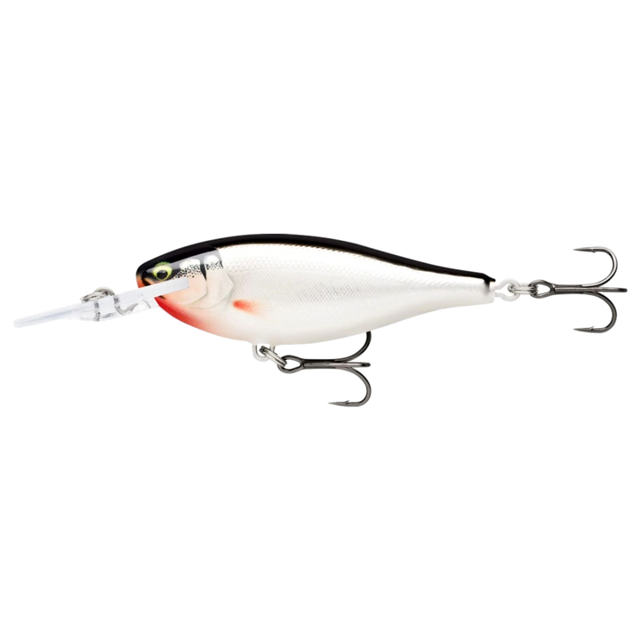 Rapala Shad Rap Elite Vaappu 5.5cm 7g Gilded Silver (GDS) sivulta, pää vasemmalla