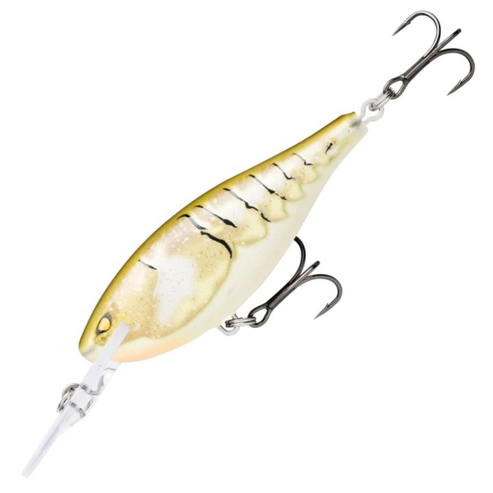 Rapala Shad Rap Elite Vaappu 5.5cm 7g, väri Plated Bone Craw: vaaleanruskea ravunkuvio ja helmenvalkoinen pohja