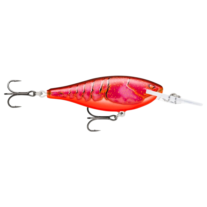 Rapala Shad Rap Elite Vaappu 5.5cm 7g Plated Evil sivulta, pää oikealla