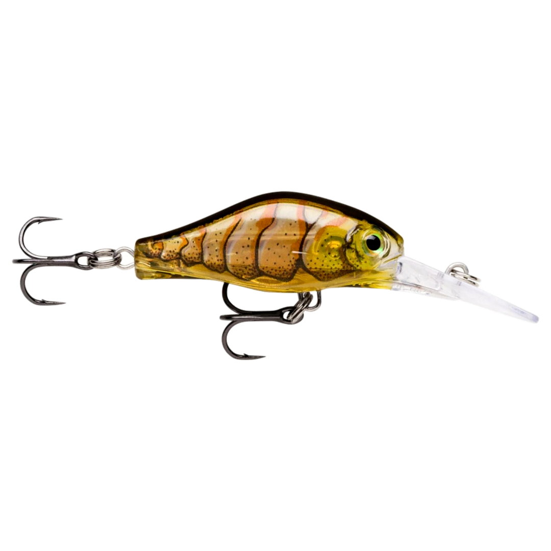 Rapala Shadow Rap Fat Jack Kelluva Vaappu 4cm 4g Ghost Prawn sivulta, pää oikealla
