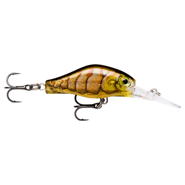 Rapala Shadow Rap Fat Jack Kelluva Vaappu 4cm 4g Ghost Prawn sivulta, pää oikealla