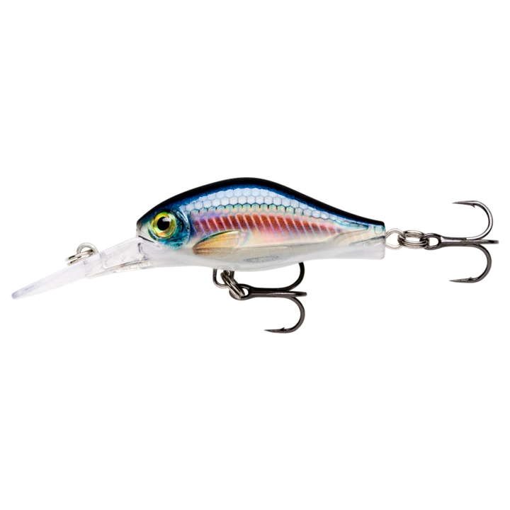 Rapala Shadow Rap Fat Jack Kelluva Vaappu 4cm 4g Live Bleak sivulta, pää vasemmalla