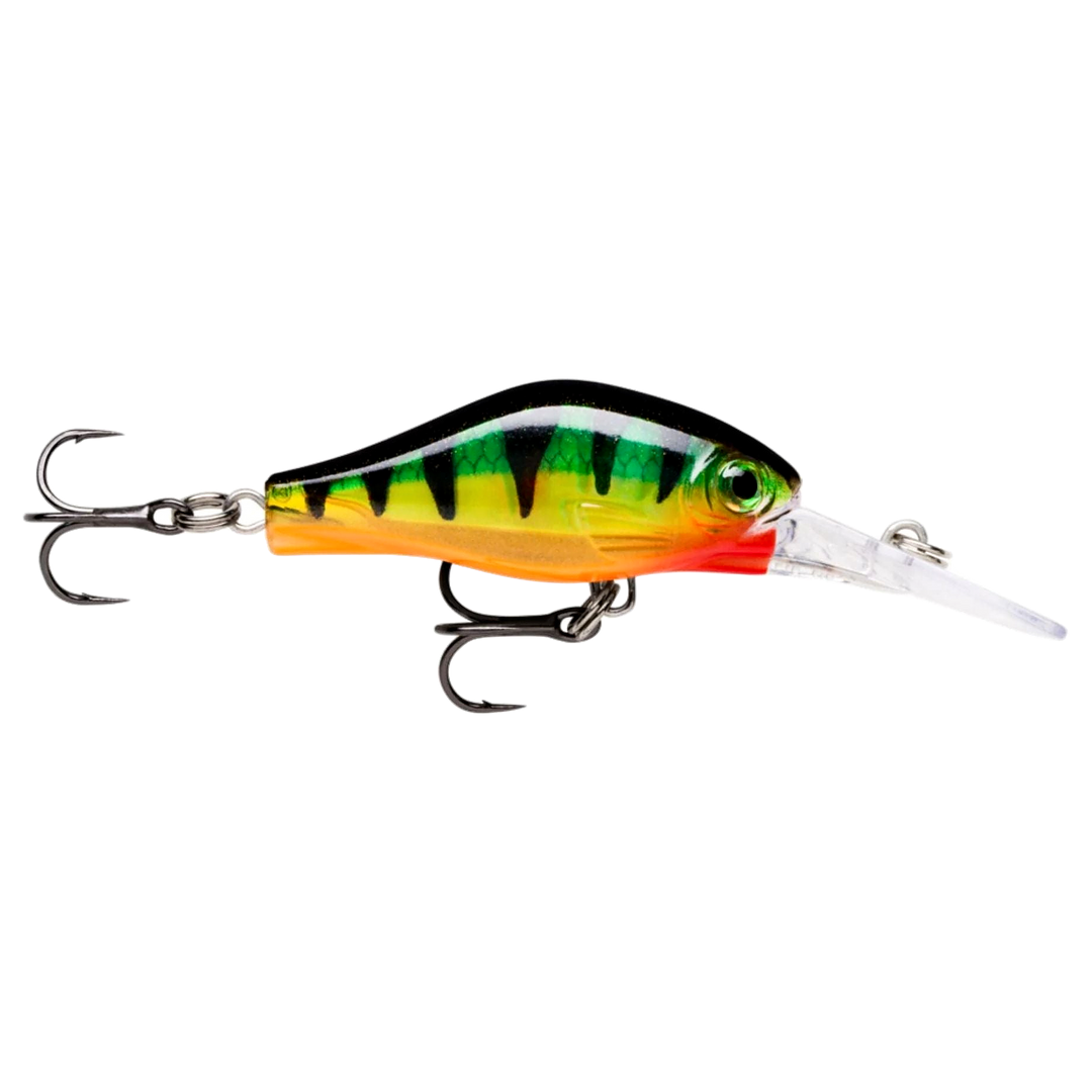 Rapala Shadow Rap Fat Jack Kelluva Vaappu 4cm 4g Perch sivulta, pää oikealla