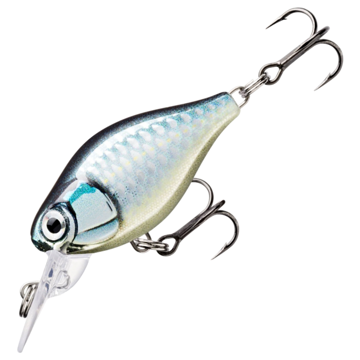 Rapala X-Light Crank Mid Runner Kelluva Vaappu 3,5cm 4g, väri Baby Aspius (BAP): sininen selkä ja hopeinen kylki