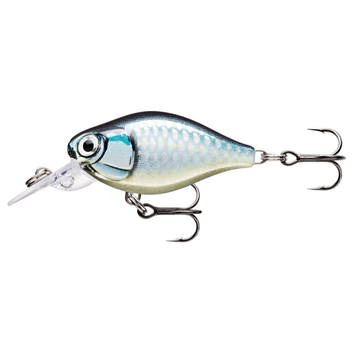 Rapala X-Light Crank Mid Runner Kelluva Vaappu 3,5cm 4g Baby Aspius (BAP) sivulta, pää vasemmalla