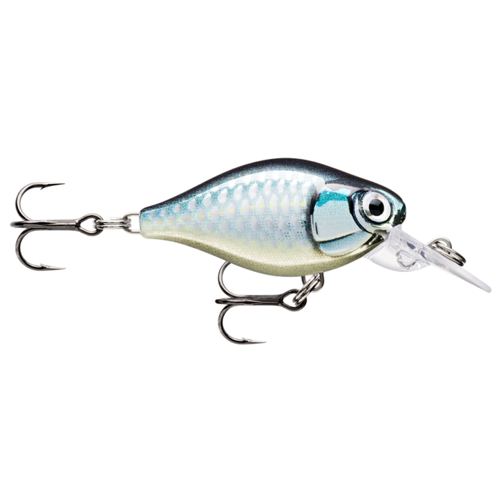 Rapala X-Light Crank Mid Runner Kelluva Vaappu 3,5cm 4g Baby Aspius (BAP) sivulta, pää oikealla