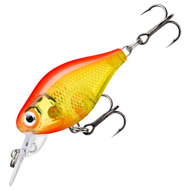 Rapala X-Light Crank Mid Runner Kelluva Vaappu 3,5cm 4g, väri Gold Fluorescent Red (GFR): punaoranssi selkä