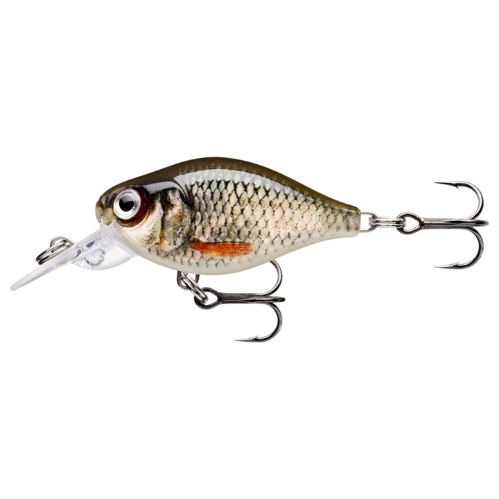 Rapala X-Light Crank Mid Runner Kelluva Vaappu 3,5cm 4g Live Roach (ROL) sivulta, pää vasemmalla