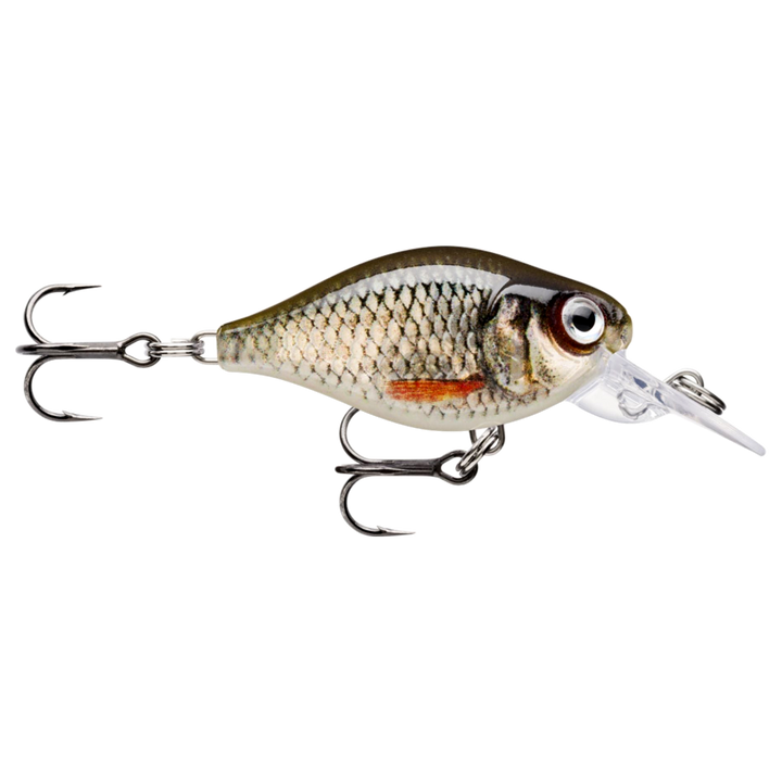 Rapala X-Light Crank Mid Runner Kelluva Vaappu 3,5cm 4g Live Roach (ROL) sivulta, pää oikealla