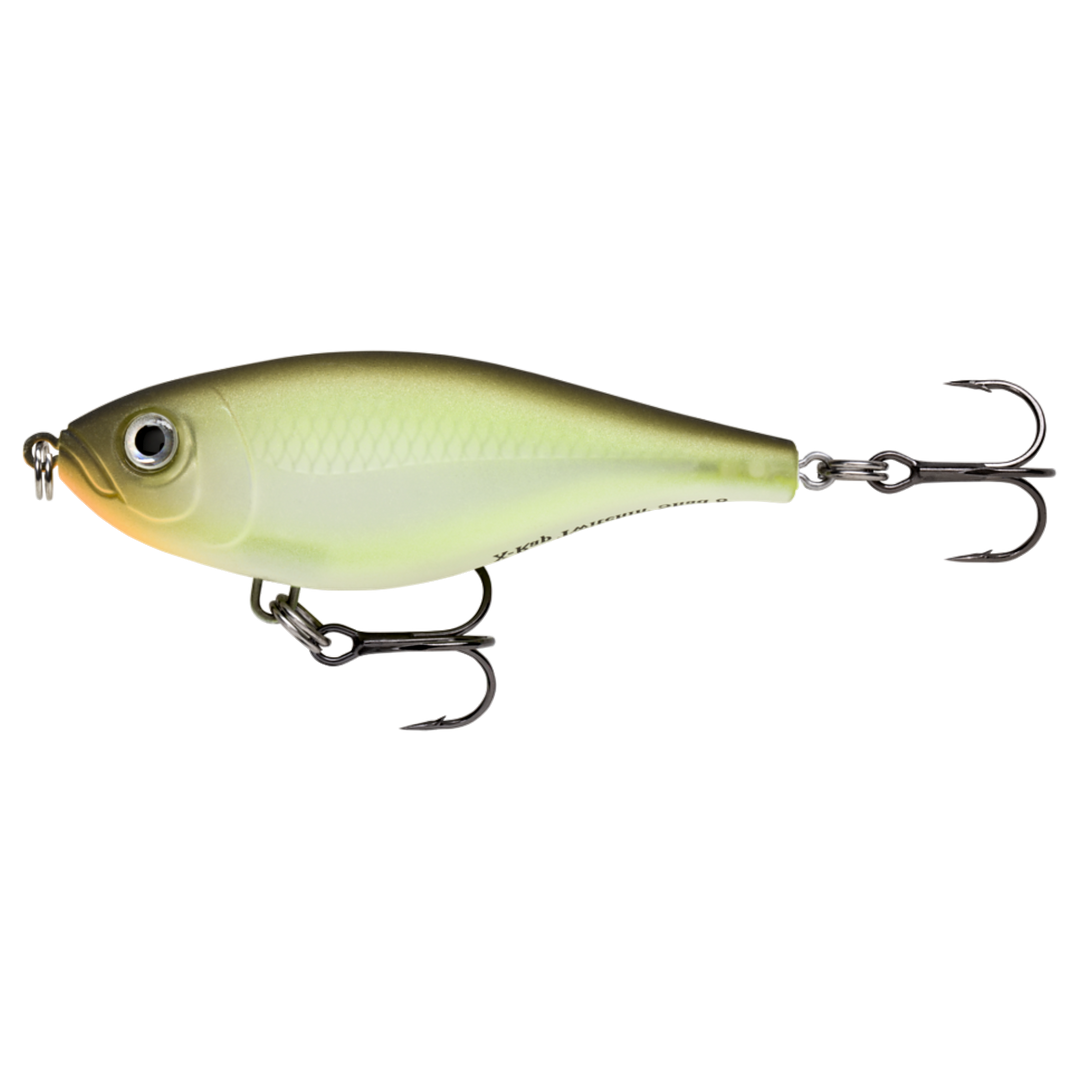 Rapala X-Rap Twitchin´ Shad Vaappu 8cm 13g HAY sivulta, pää vasemmalla