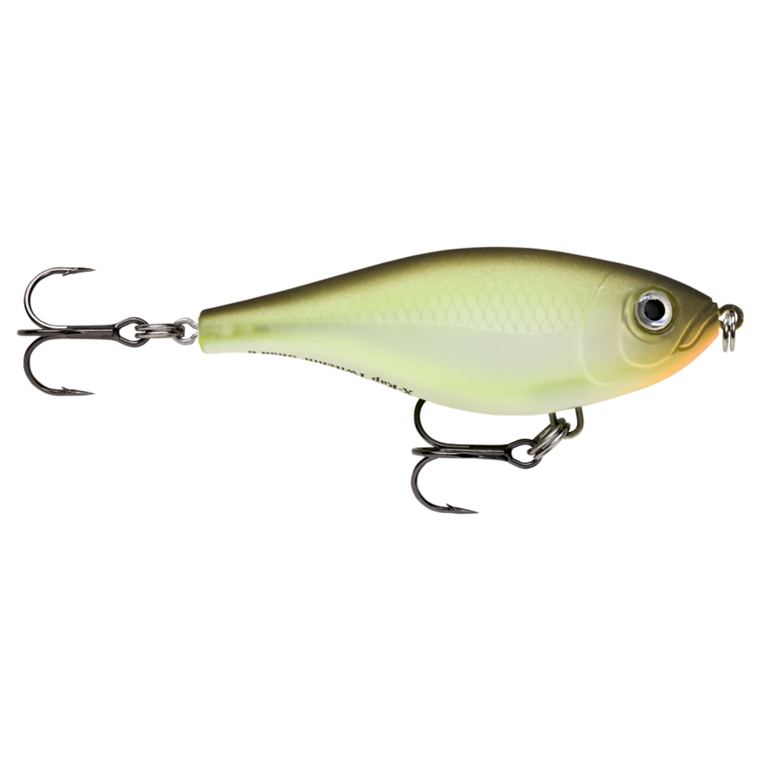 Rapala X-Rap Twitchin´ Shad Vaappu 8cm 13g HAY sivulta, pää oikealla