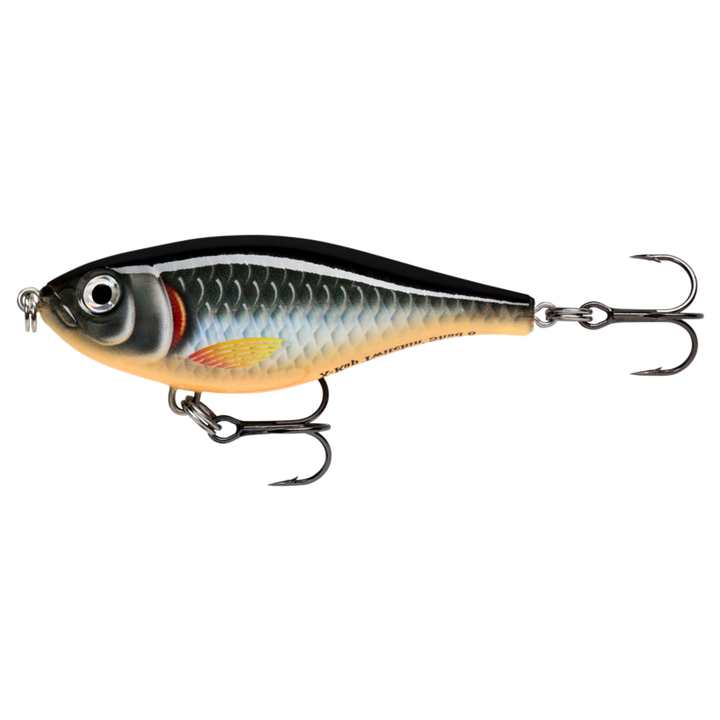 Rapala X-Rap Twitchin´ Shad Vaappu 8cm 13g HLW sivulta, pää vasemmalla