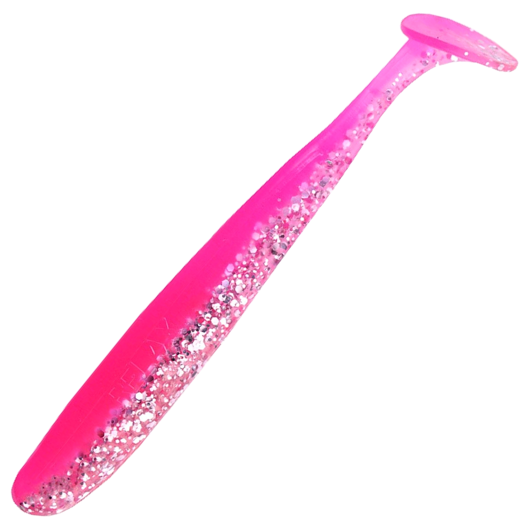 Relax Bass Jigi 3", väri L477: pinkki runko ja hopeiset hileet