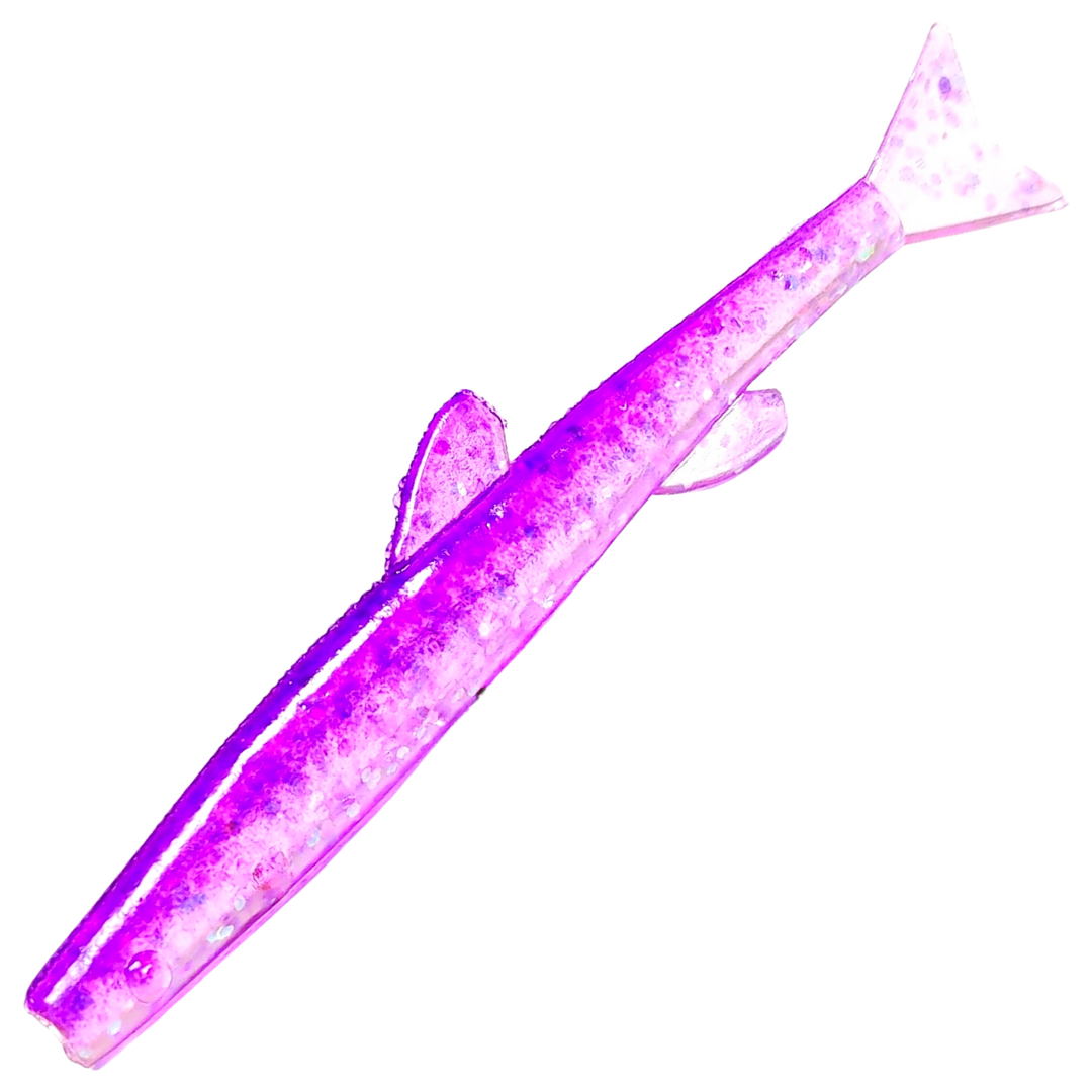 Ruthless Orka Small Fish Jigi 10cm, väri P: läpikuultava violetti runko ja hopeiset hileet