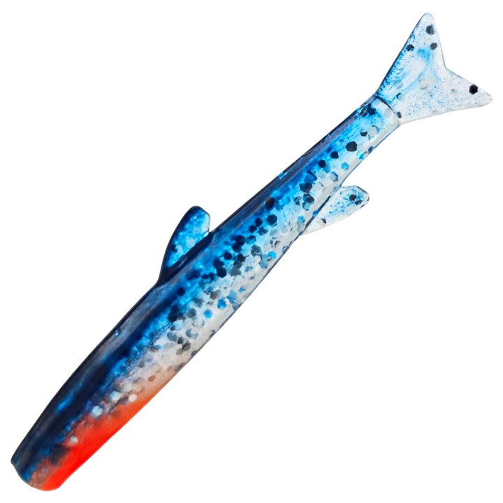 Ruthless Orka Small Fish Jigi 10cm, väri SF1245: sininen hileinen runko ja punainen pää