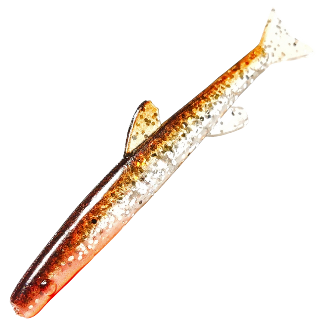 Ruthless Orka Small Fish Jigi 10cm, väri TB: oranssi runko, mustat pilkut ja punainen pää