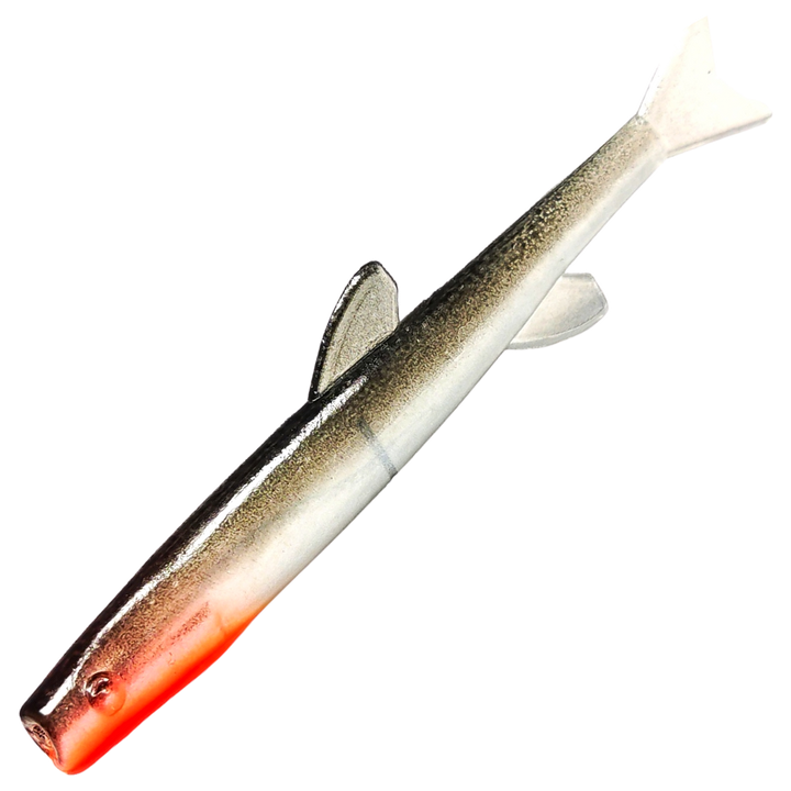Ruthless Orka Small Fish Jigi 10cm, väri WB: musta selkä, hopeinen kylki ja punainen pää