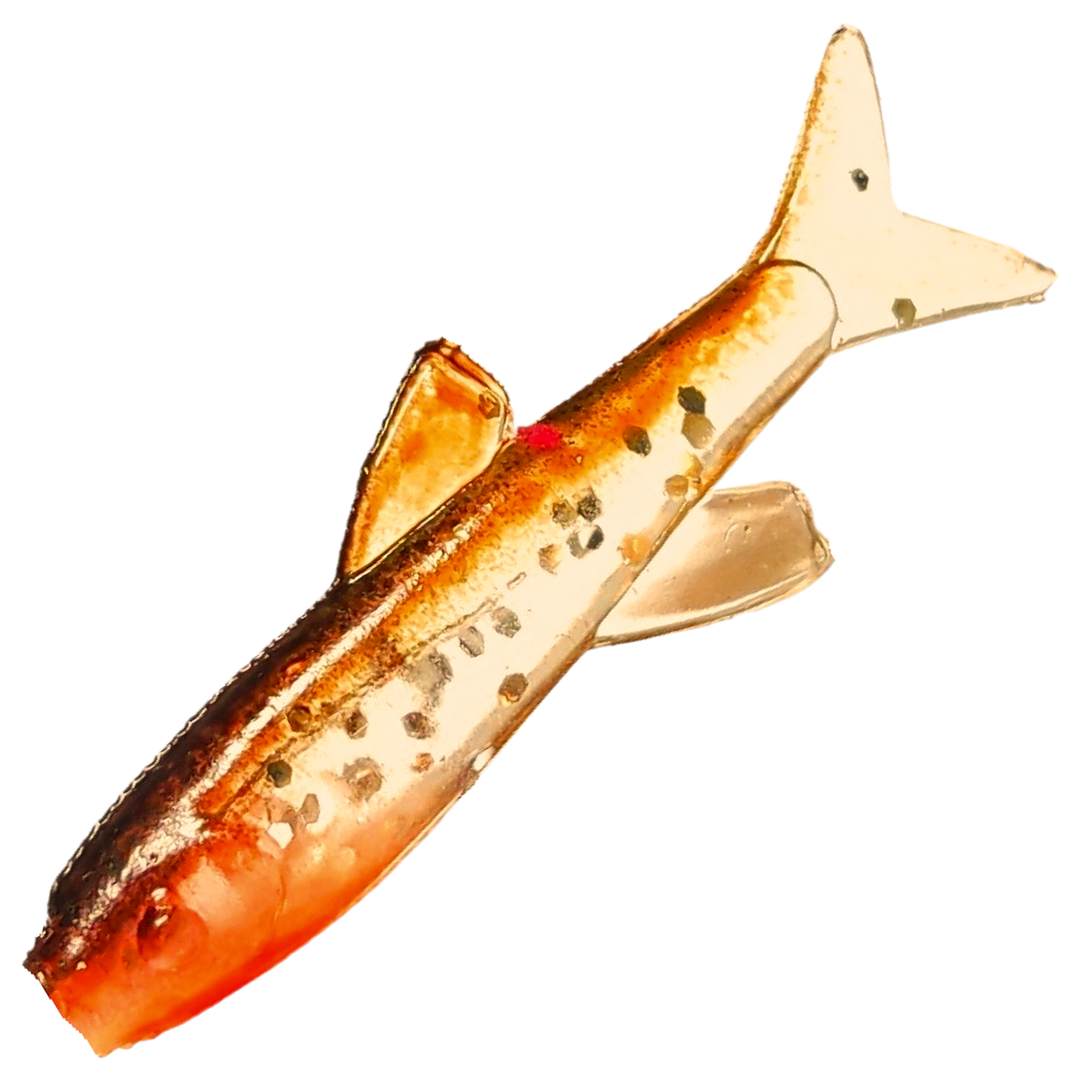 Ruthless Orka Small Fish Jigi 3cm, väri TB: oranssi runko, mustat pilkut ja punainen pää
