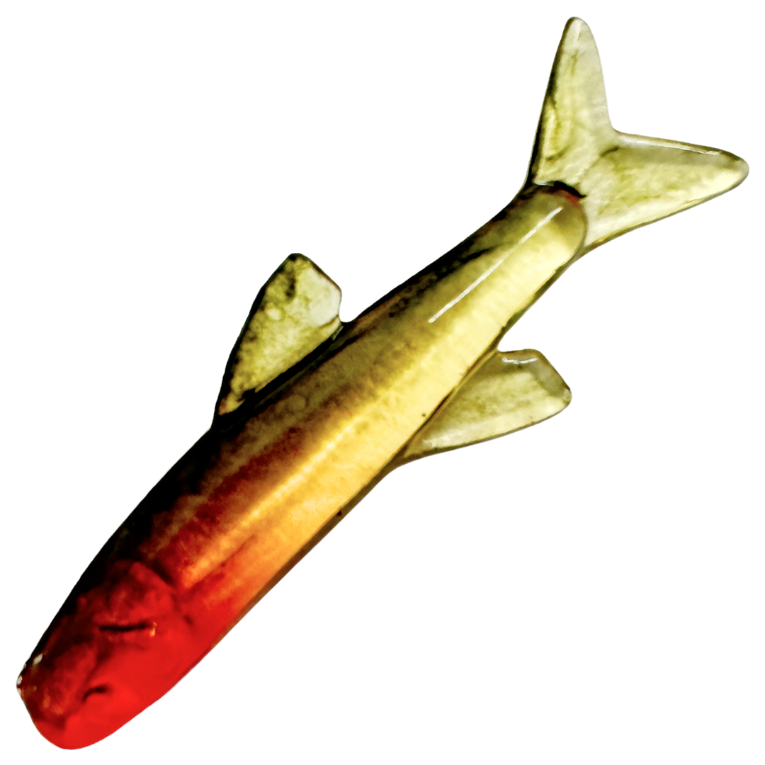 Ruthless Orka Small Fish Jigi 3cm, väri TR2: musta selkä, kultainen kylki ja punainen pää