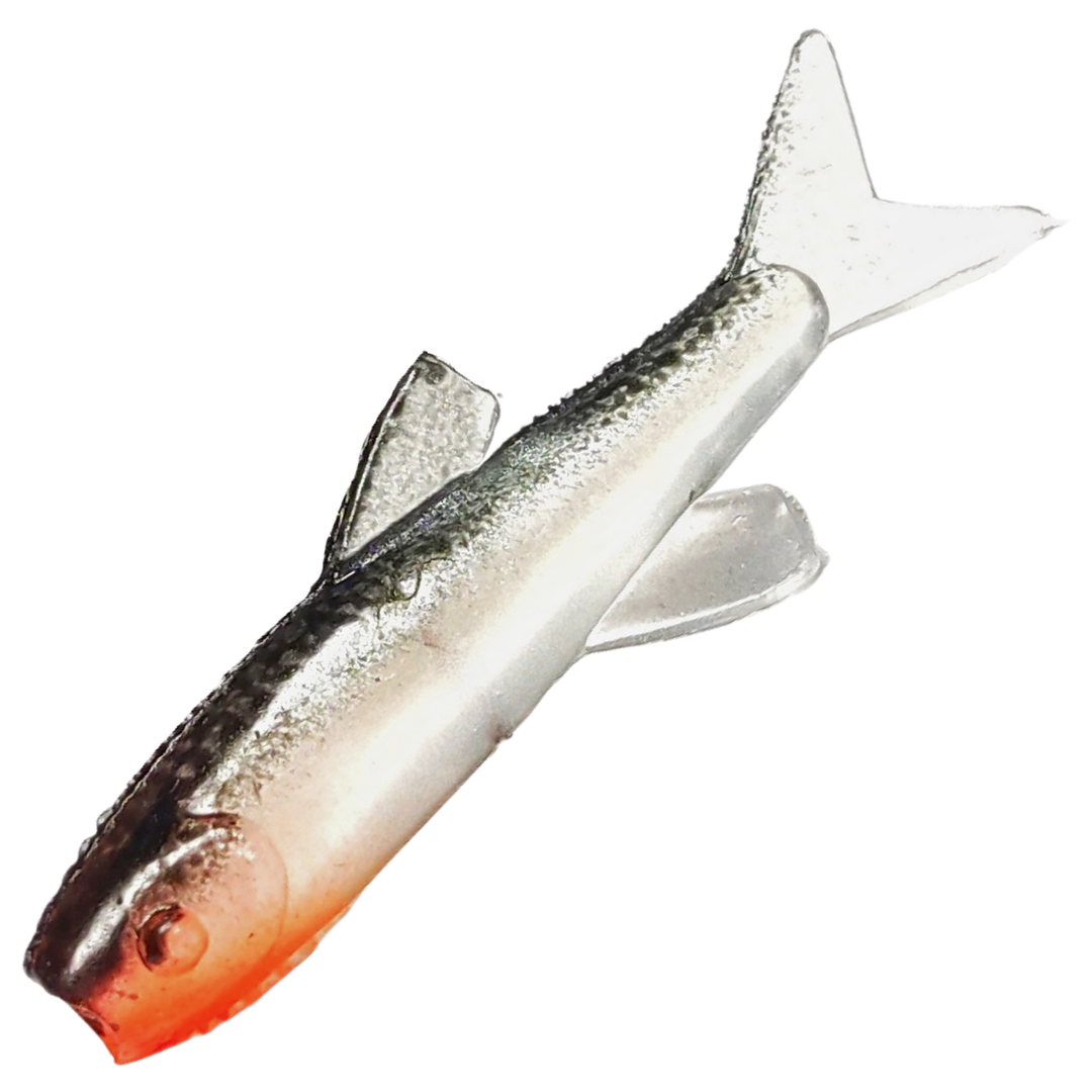Ruthless Orka Small Fish Jigi 3cm, väri WB: musta selkä, hopeinen kylki ja punainen pää