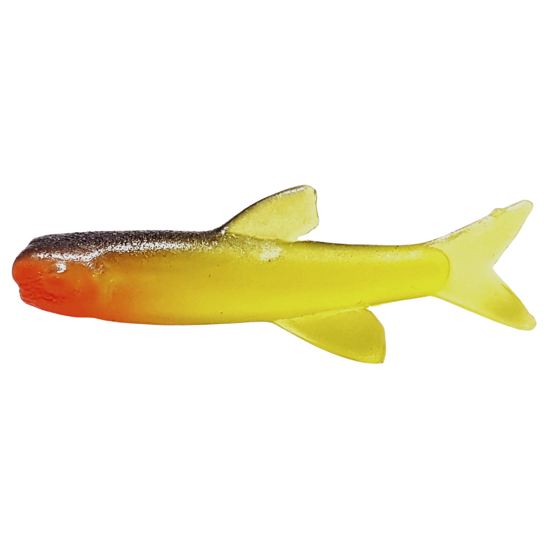 Ruthless Orka Small Fish Jigi 3cm YB sivulta, pää vasemmalla