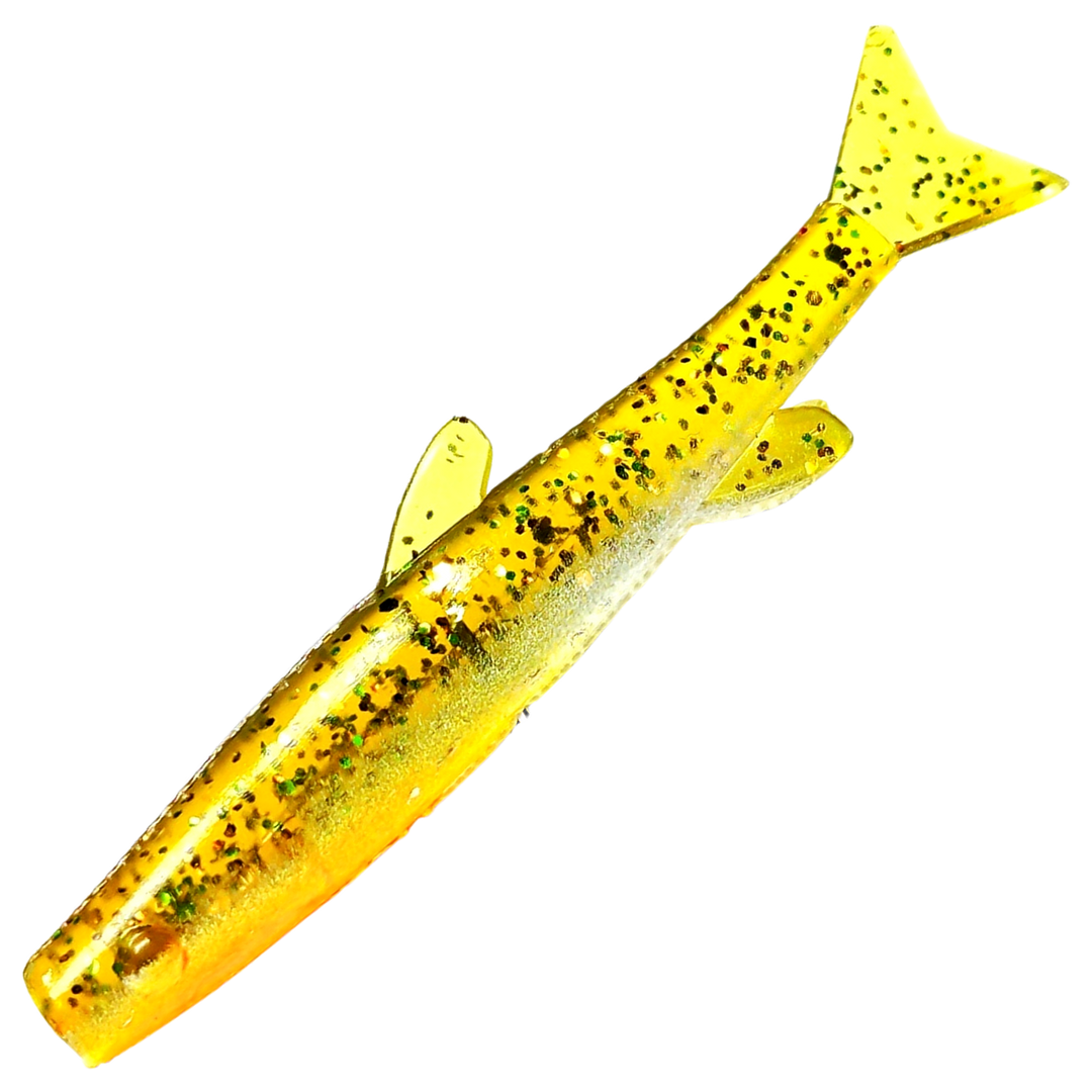 Ruthless Orka Small Fish Jigi 5cm, väri G: keltainen runko ja mustat pilkut