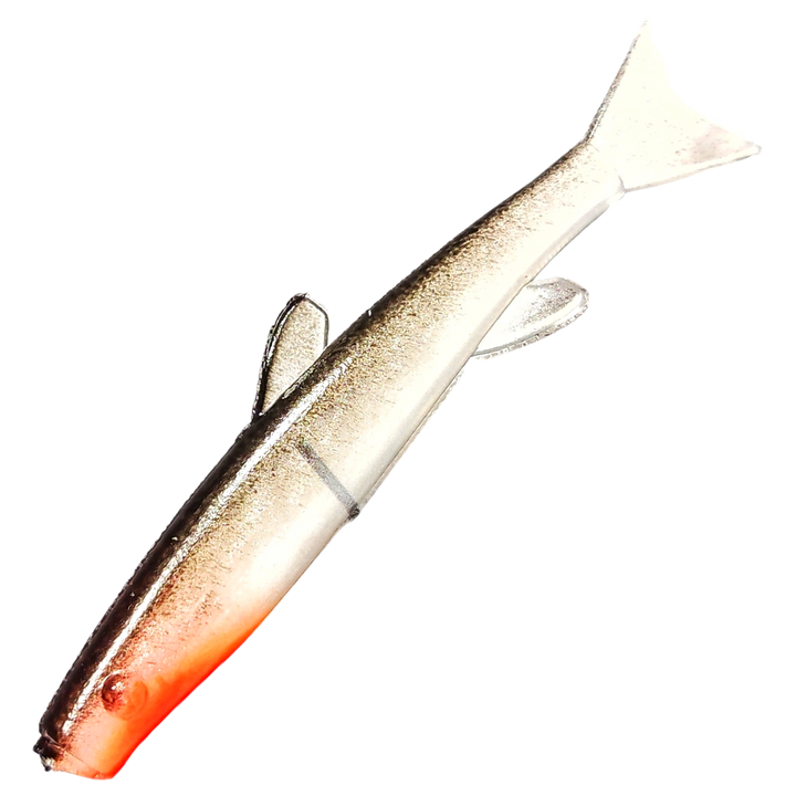 Ruthless Orka Small Fish Jigi 5cm, väri WB: musta selkä, hopeinen kylki ja punainen pää