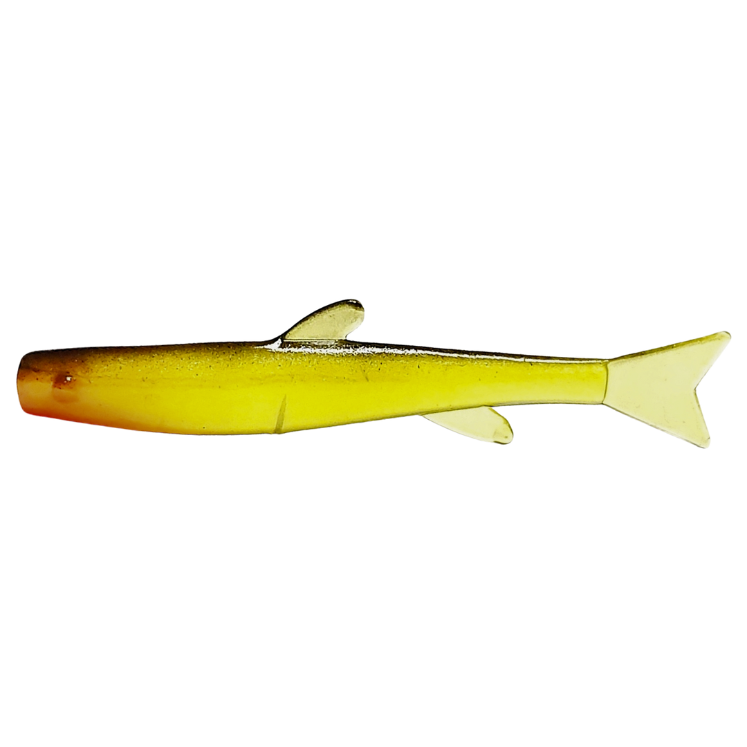 Ruthless Orka Small Fish Jigi 5cm YB sivulta, pää vasemmalla