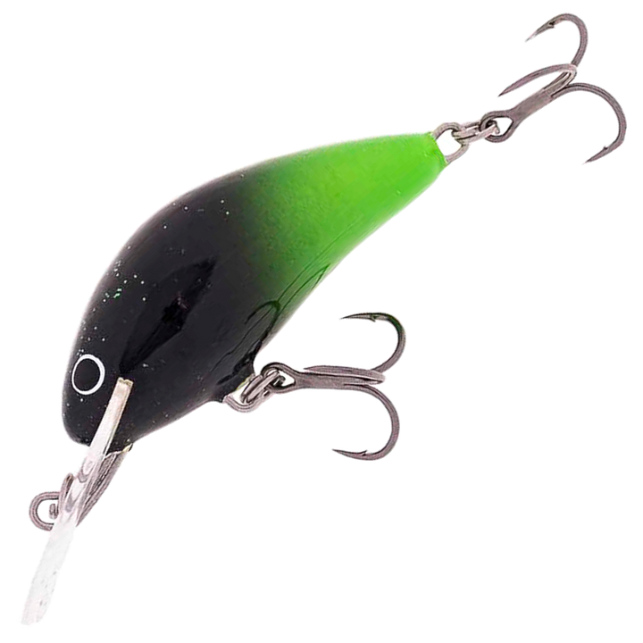 Salmo Hornet 4cm 3g Kelluva vaappu, väri KET: musta etuosa ja vihreä takaosa