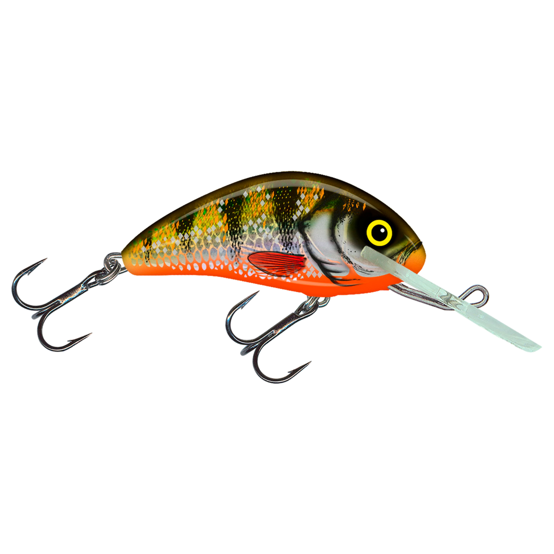 Salmo Hornet 4cm 3g Kelluva vaappu (NHP) North Holo Perch sivulta, pää oikealla
