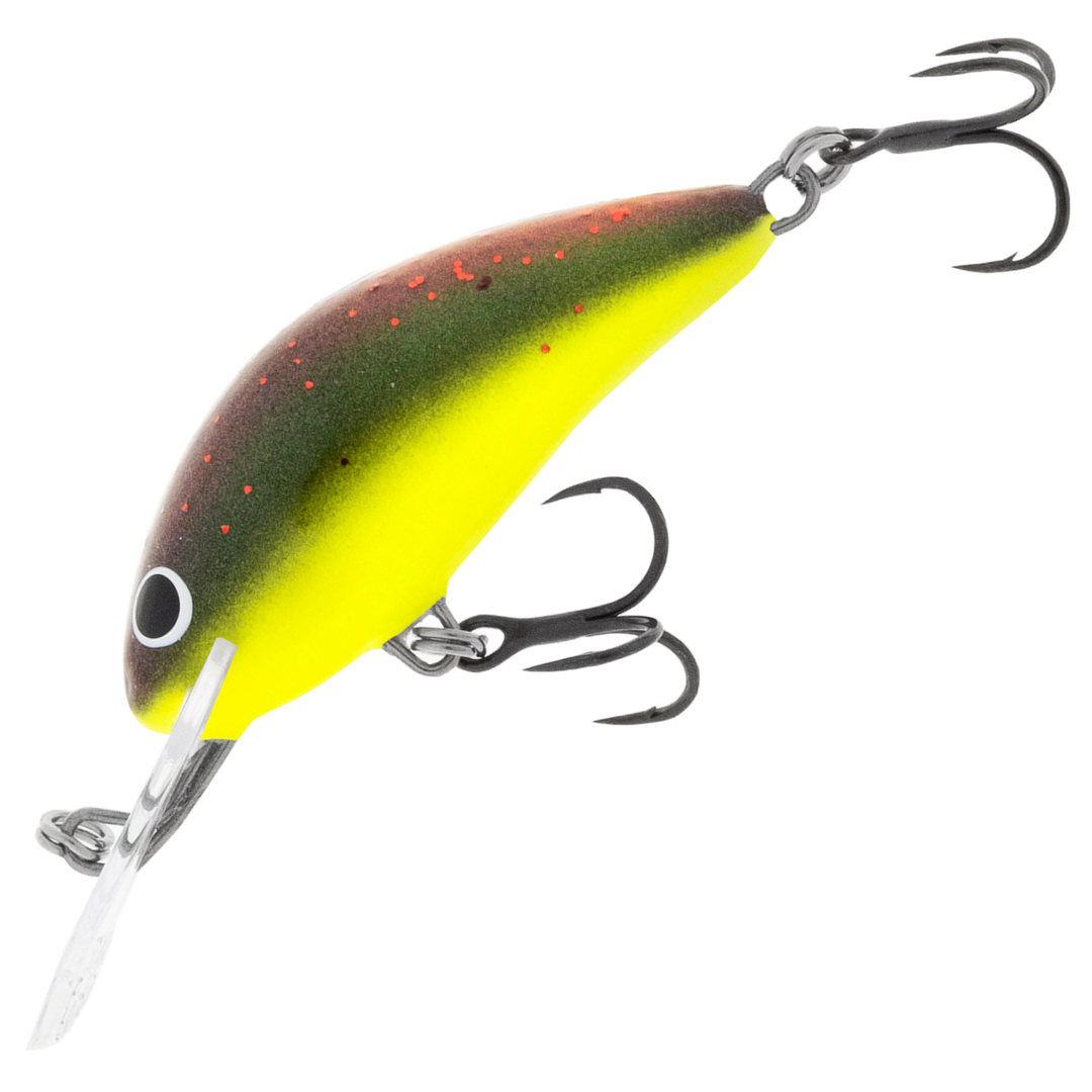 Salmo Hornet 4cm 3g Kelluva vaappu, väri ORY: ruskea selkä, hileet ja keltainen kylki