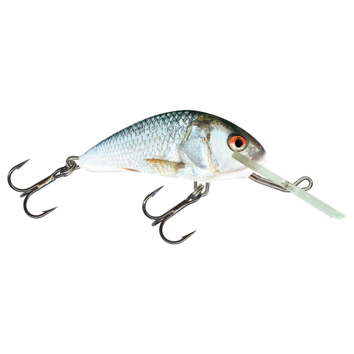 Salmo Hornet 4cm 3g Kelluva vaappu Real Dace (RDE) sivulta, pää oikealla