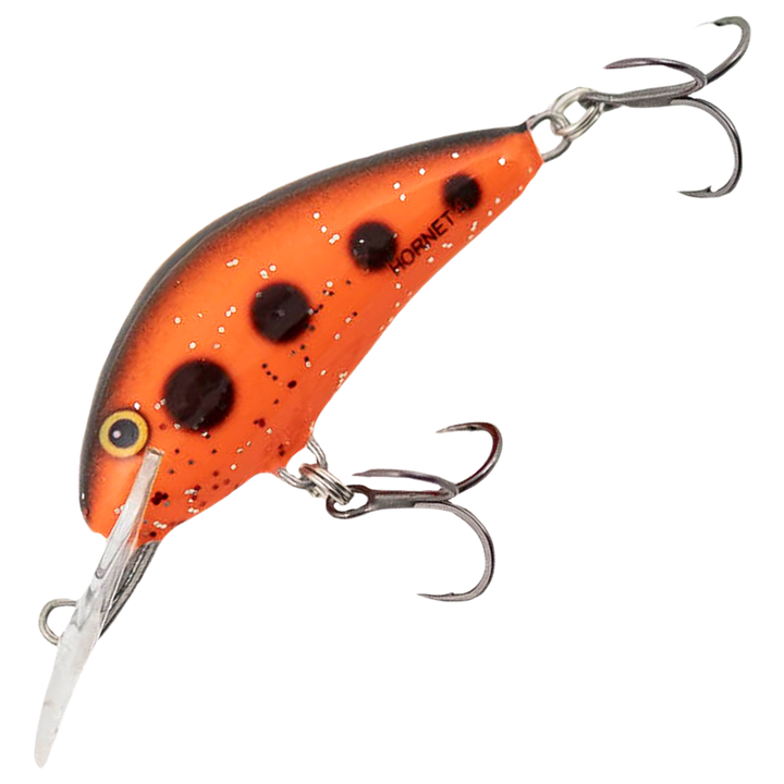 Salmo Hornet 4cm 3g Kelluva vaappu, väri SRB: oranssi runko ja mustat täplät