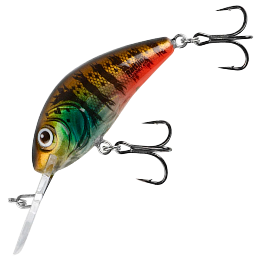 Salmo Rattlin' Hornet Kelluva Vaappu 4.5cm 6g, väri Clear Hot Gill: läpikuultava runko, vihreät raidat ja punainen kidusalue