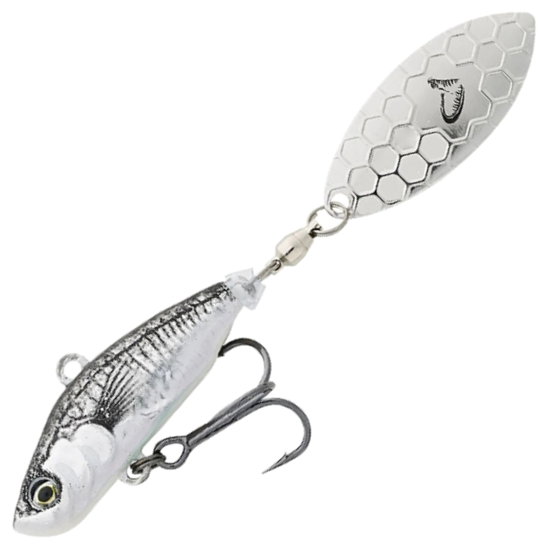 Savage Gear 3D Sticklebait Spintail 6.5cm 9g, väri Black Silver: musta selkä, hopeinen kylki ja hopeinen lippa