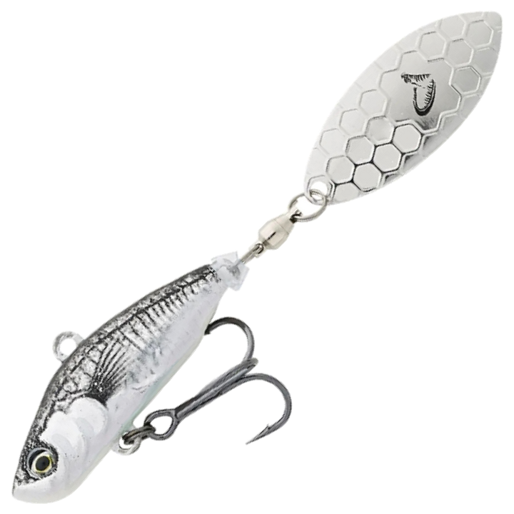 Savage Gear 3D Sticklebait Spintail 6.5cm 9g, väri Black Silver: musta selkä, hopeinen kylki ja hopeinen lippa