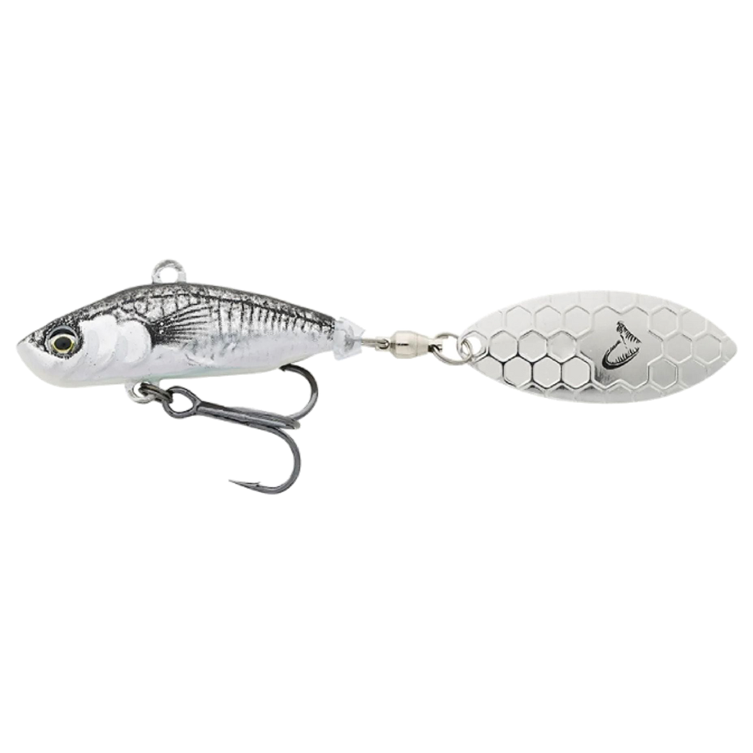 Savage Gear 3D Sticklebait Spintail 6.5cm 9g Black Silver sivulta, pää vasemmalla