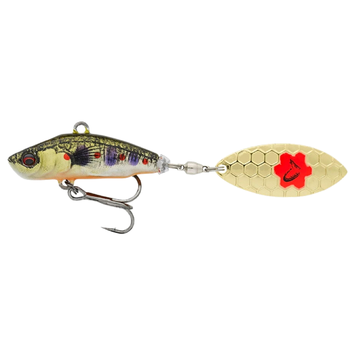 Savage Gear 3D Sticklebait Spintail 6.5cm 9g Brown Trout Smolt sivulta, pää vasemmalla
