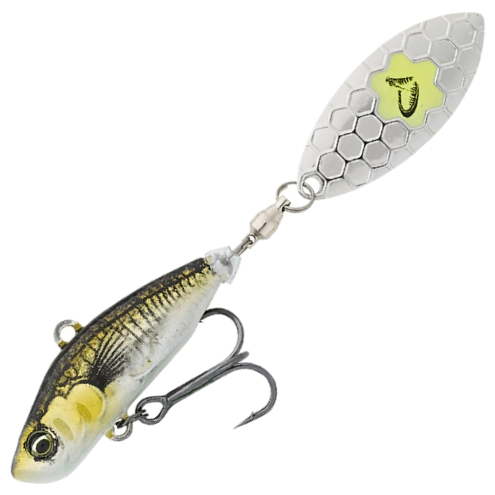 Savage Gear 3D Sticklebait Spintail 7.3cm 13g, väri Green Silver Ayu: vihreä selkä, hopeinen kylki ja hopeinen lippa