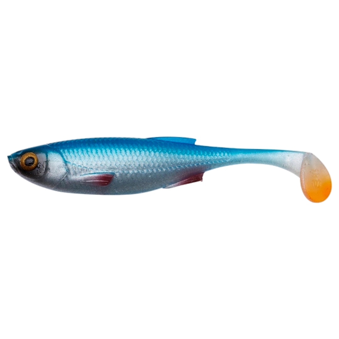 Savage Gear Craft Shad Jigi 7.2cm 2.6g Blue Pearl sivulta, pää vasemmalla