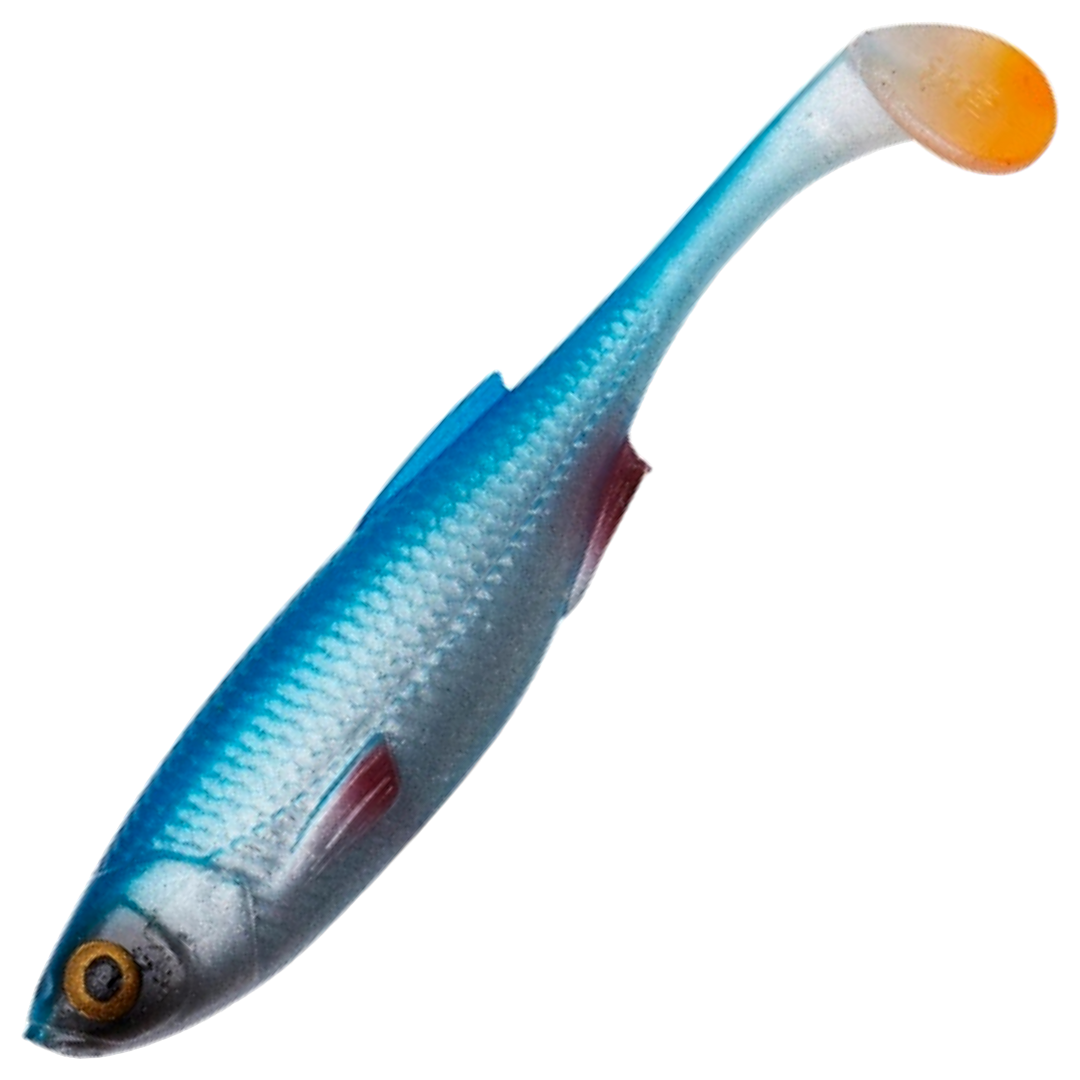 Savage Gear Craft Shad Jigi 8.8cm 4.2g, väri Blue Pearl: sininen selkä, helmenvalkoinen kylki ja oranssi pyrstö