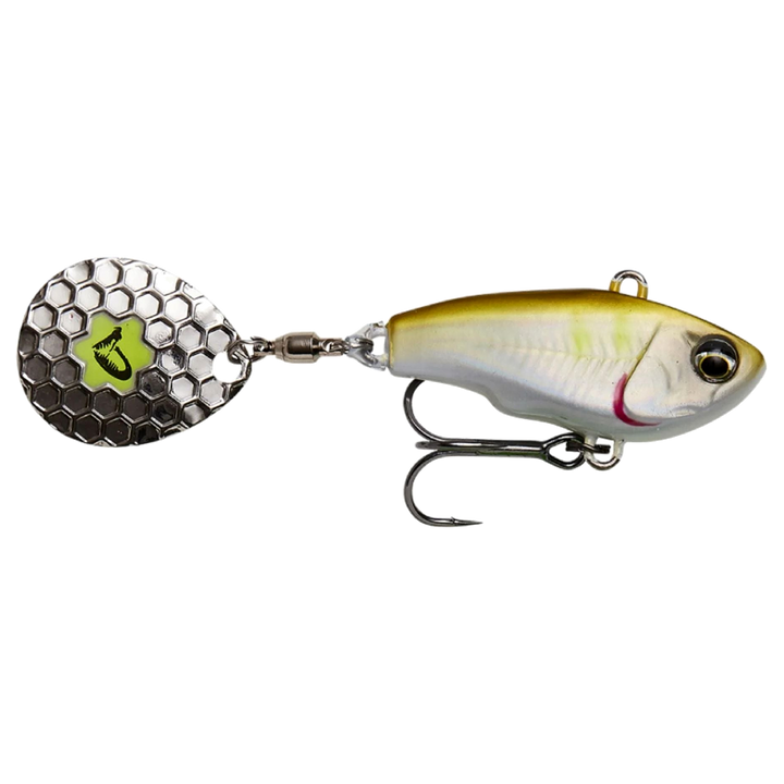 Savage Gear Fat Tail Spin NL (lyijytön) 6.5cm 12.5g Ayu sivulta, pää oikealla